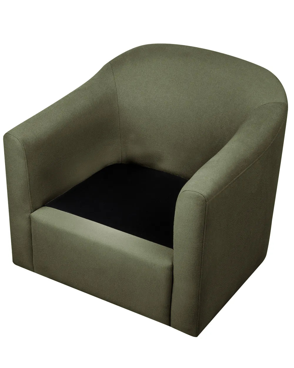 Swivel Armchair Fabric Dark Green Merren
