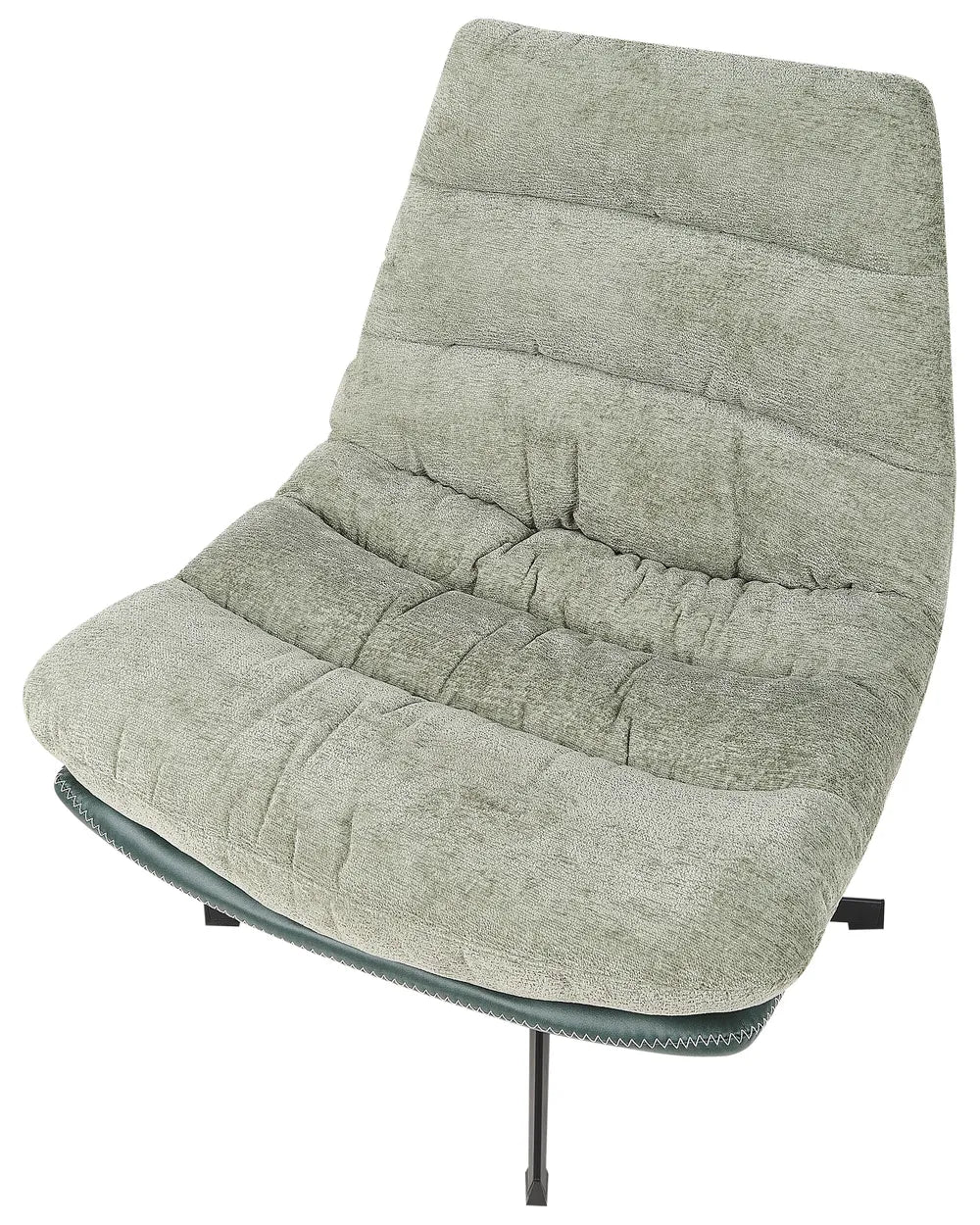 Swivel Armchair with Footstool Chenille Light Green Draedyn