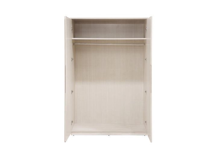 Whisper Whitewash Oak Wood Double Wardrobe