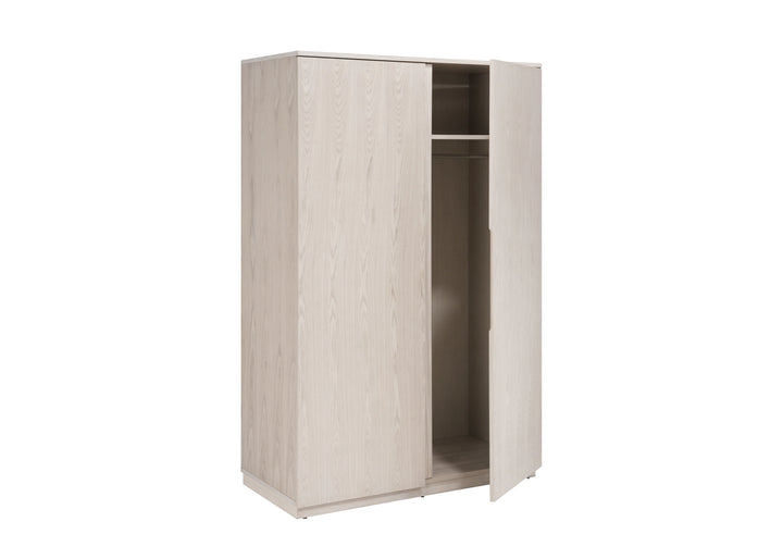 Whisper Whitewash Oak Wood Double Wardrobe
