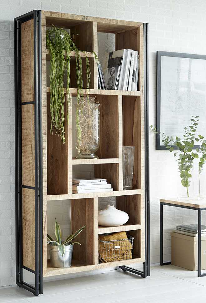 Cosmo Industrial Multi Shelf Bookcase