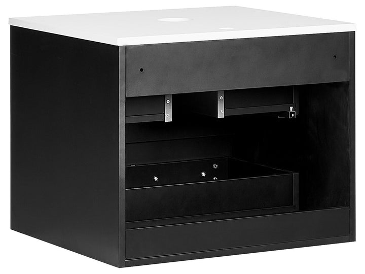 Wall Mounted Washbasin Cabinet 60 cm Black Quintela