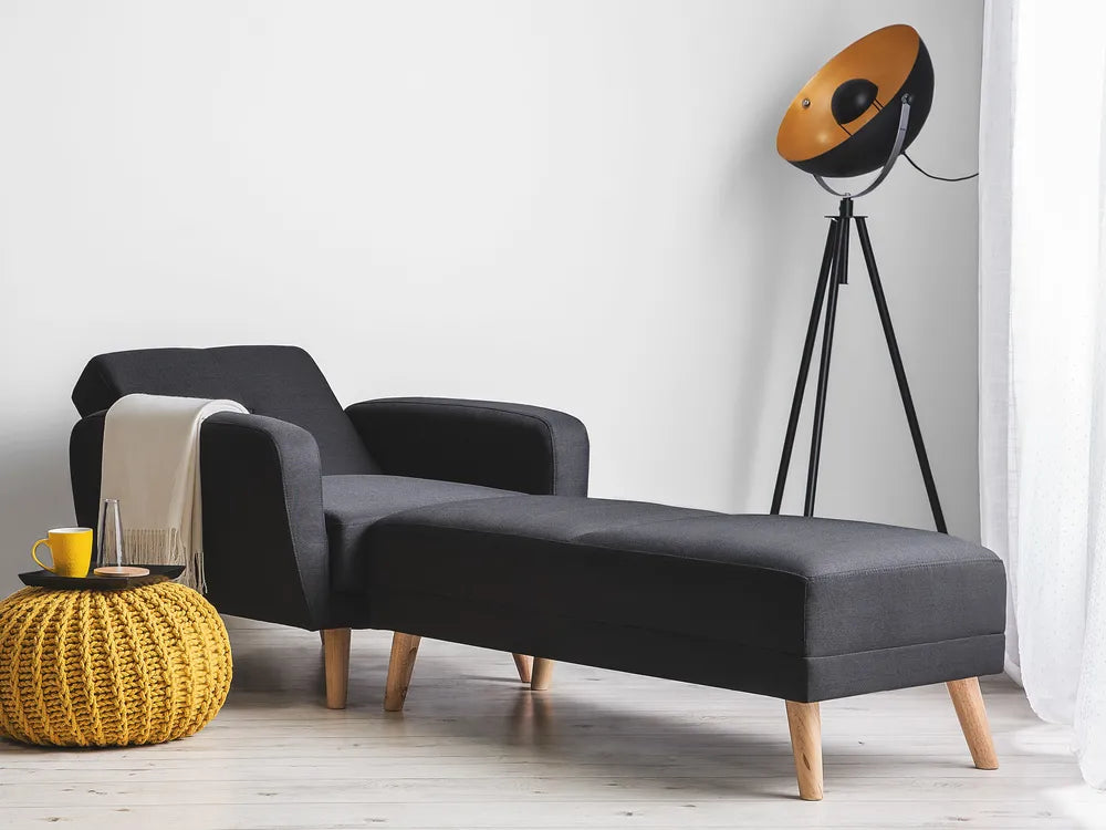 Recliner Chair Fabric Black Raeliegh