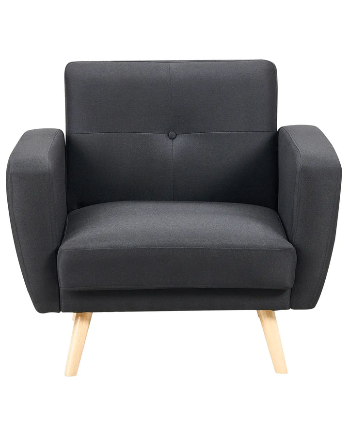 Recliner Chair Fabric Black Raeliegh