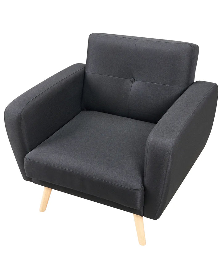 Recliner Chair Fabric Black Raeliegh