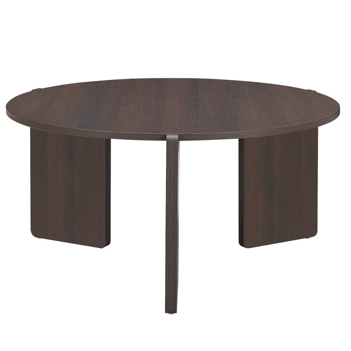 Dark brown wooden table on a white background