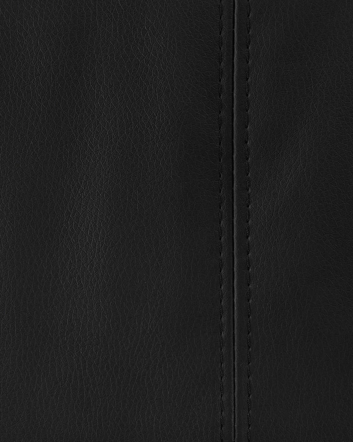 Recliner Chair With Footrest Faux Leather Black Grosso