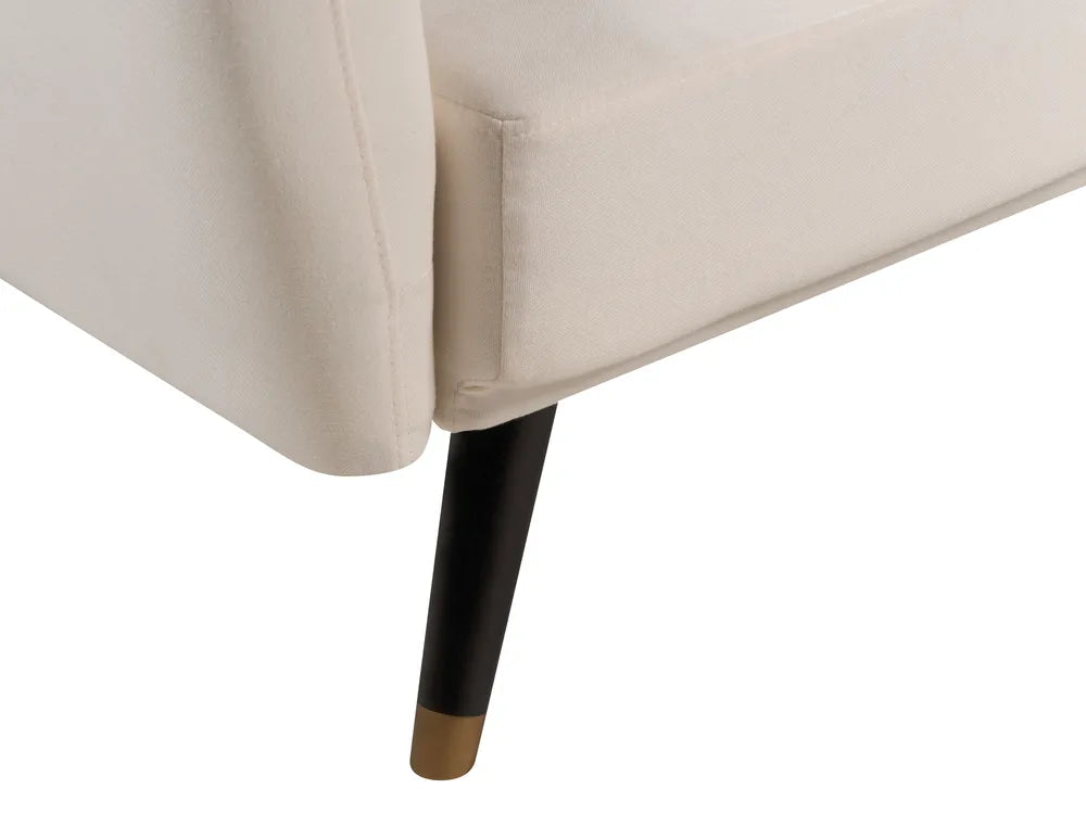 Sofa Bed 3 Seater Fabric Light Beige Winston