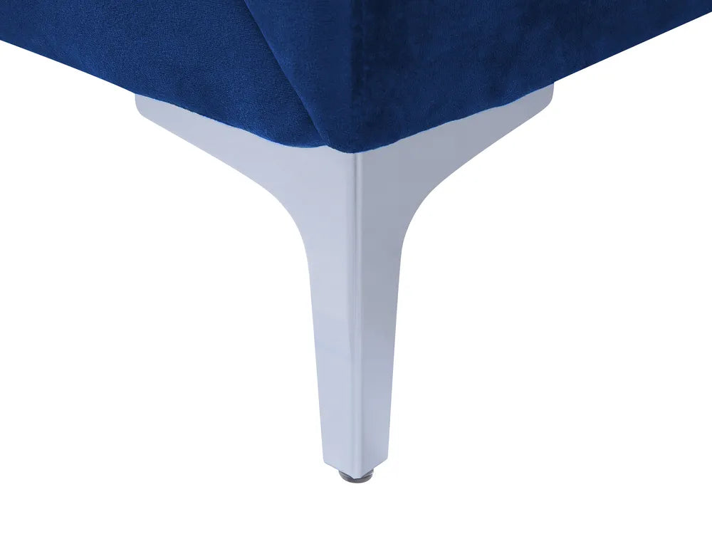 Sofa 3 Seater Velvet Navy Blue Oppelo