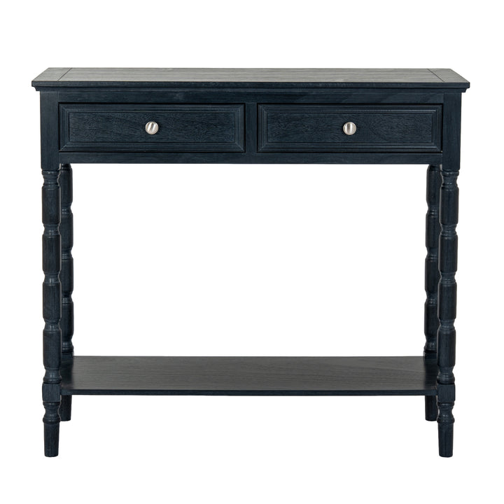 Contour Collection 2 Drawer Black Console