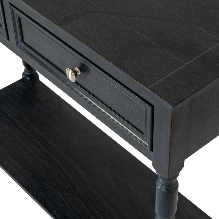 Contour Collection 2 Drawer Black Console