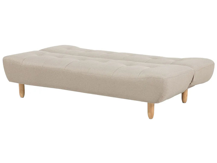 Sofa Bed 3 Seater Fabric Beige Cianca