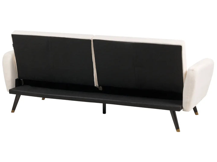 Sofa Bed 3 Seater Fabric Light Beige Winston