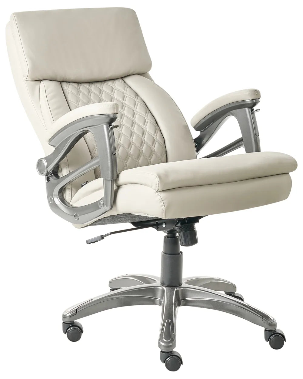 Executive Chair Faux Leather Beige Whitney
