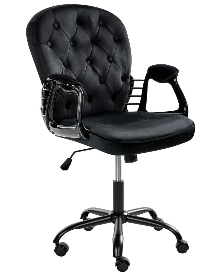 Desk Chair Velvet Black Neeya