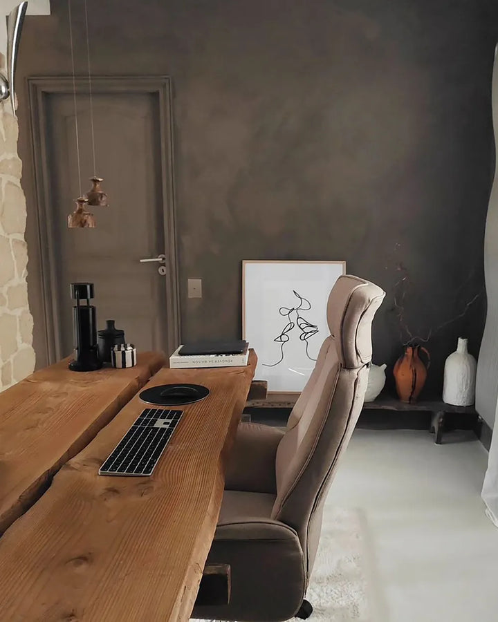 Office Chair Beige with Smooth Rolling Castors Katrein