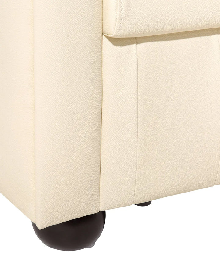 Armchair Leather Light Beige Loriece