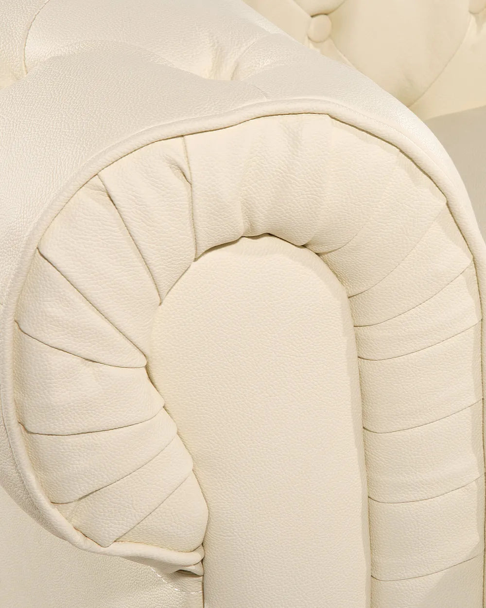 Armchair Leather Light Beige Loriece