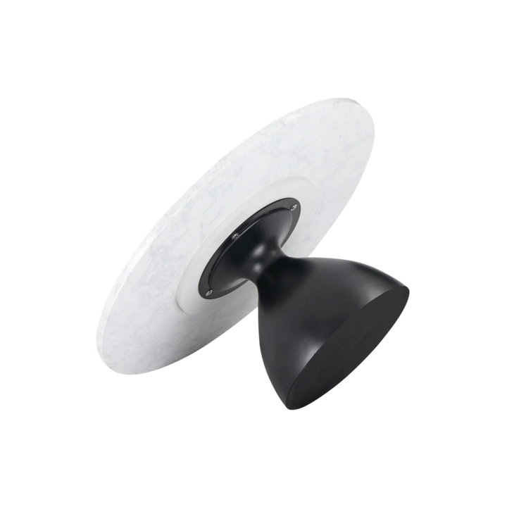 Hazel Black & White Marble Round Coffee Table