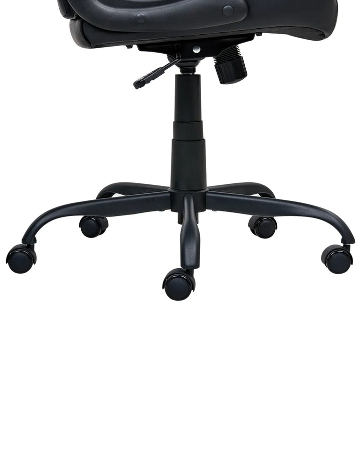 Office Chair Faux Leather Black Lollie