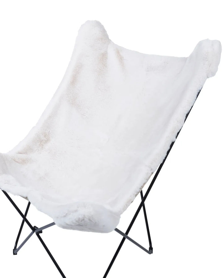 Armchair Faux Fur White Nedrah