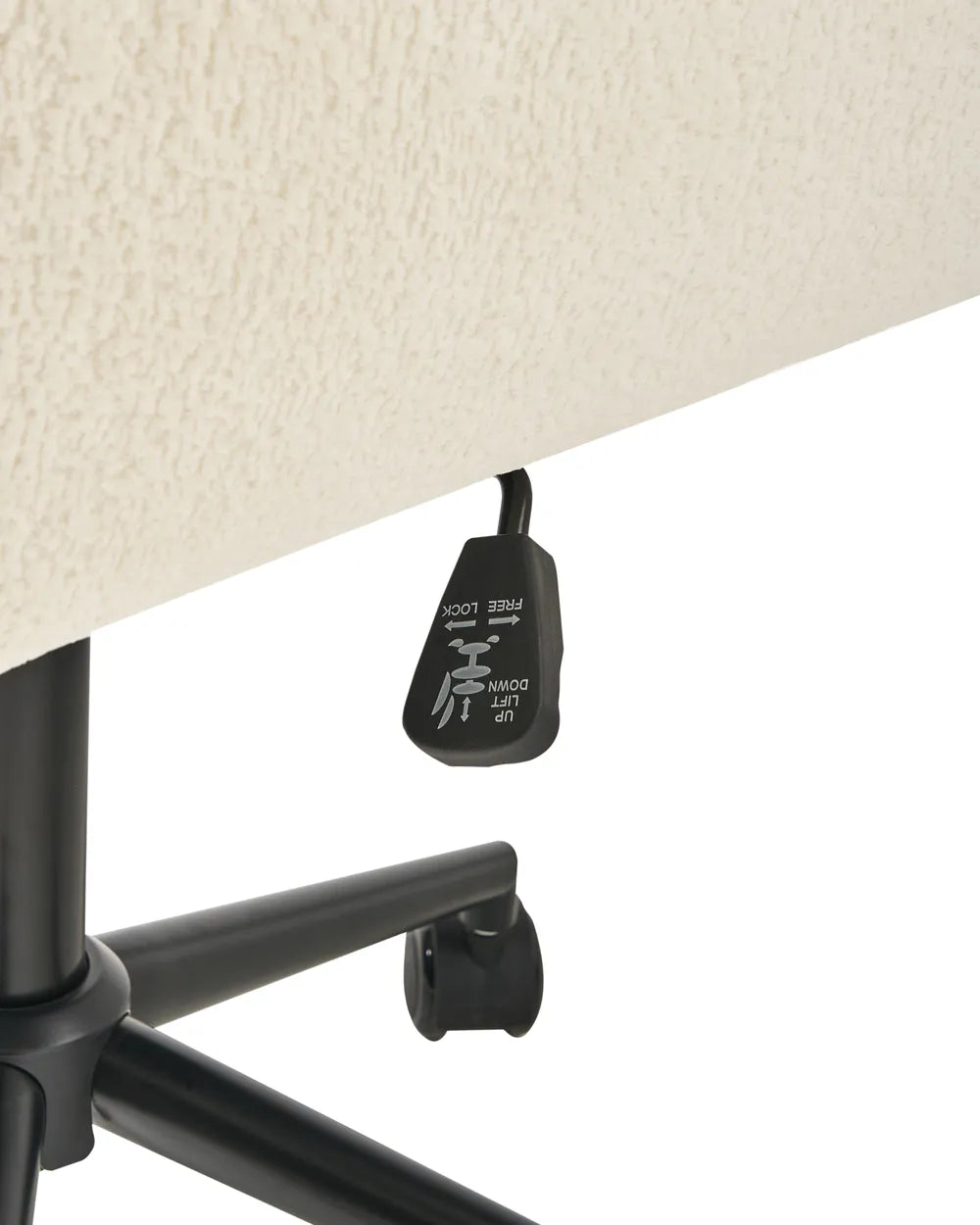 Desk Chair Boucle Off-White Brionni