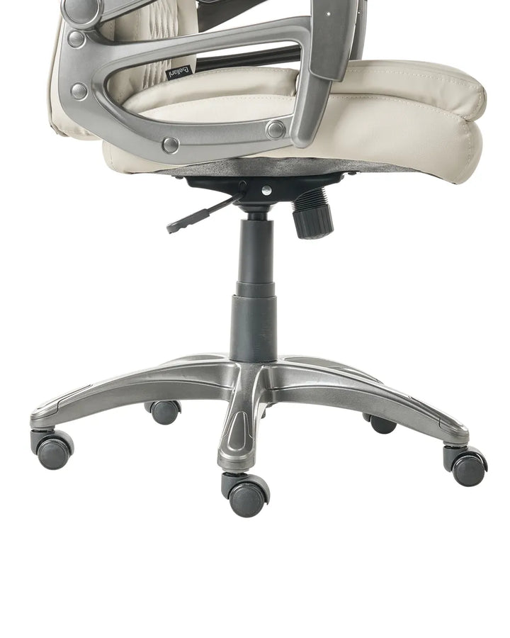 Executive Chair Faux Leather Beige Whitney