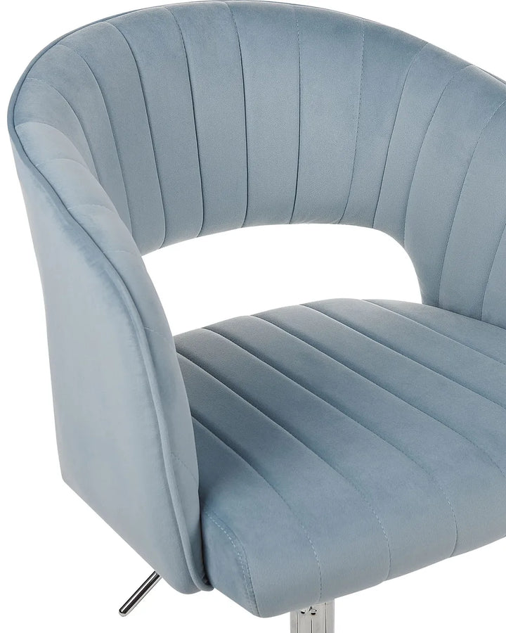 Desk Chair Velvet Light Blue Oliver