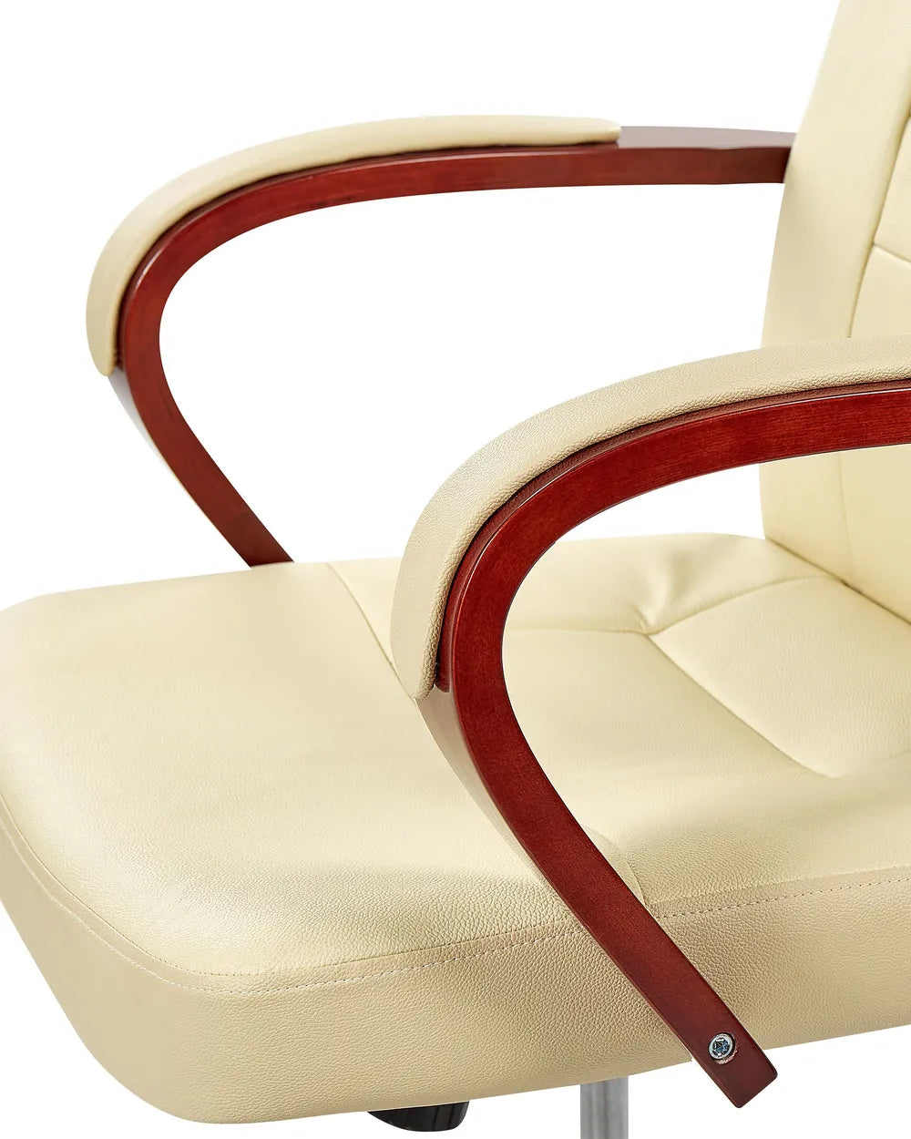 Massage Chair with Heating Leather Beige Chemika