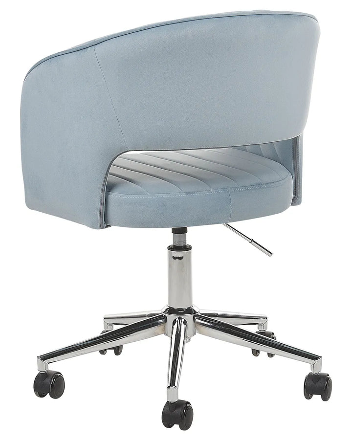 Desk Chair Velvet Light Blue Oliver