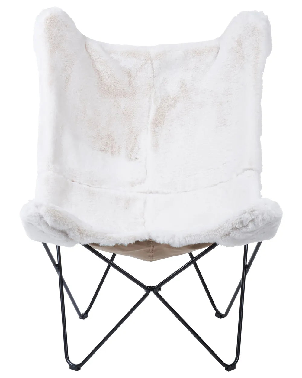 Armchair Faux Fur White Nedrah