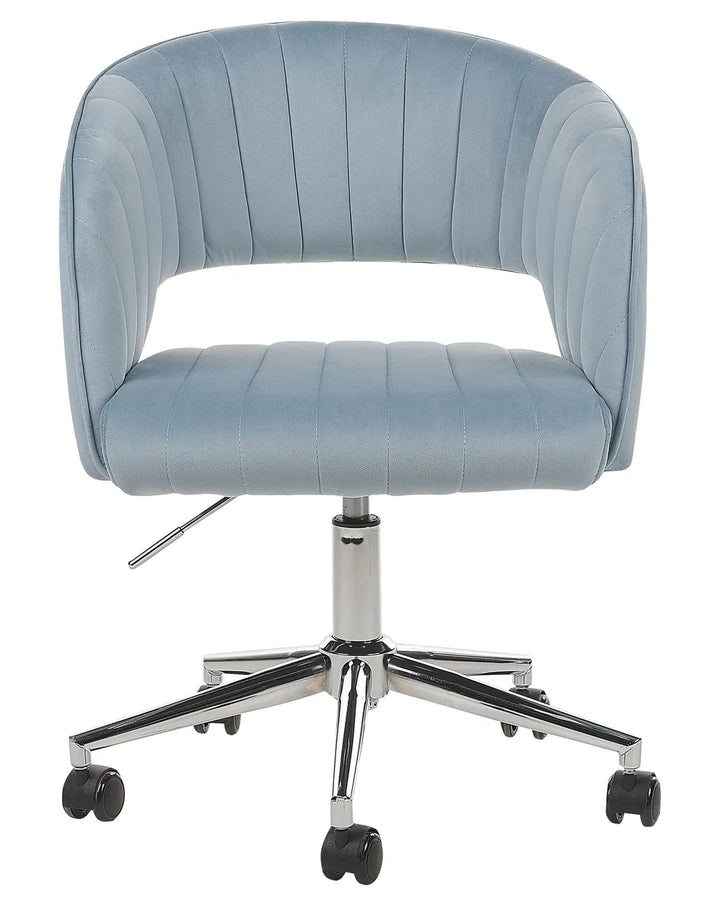 Desk Chair Velvet Light Blue Oliver