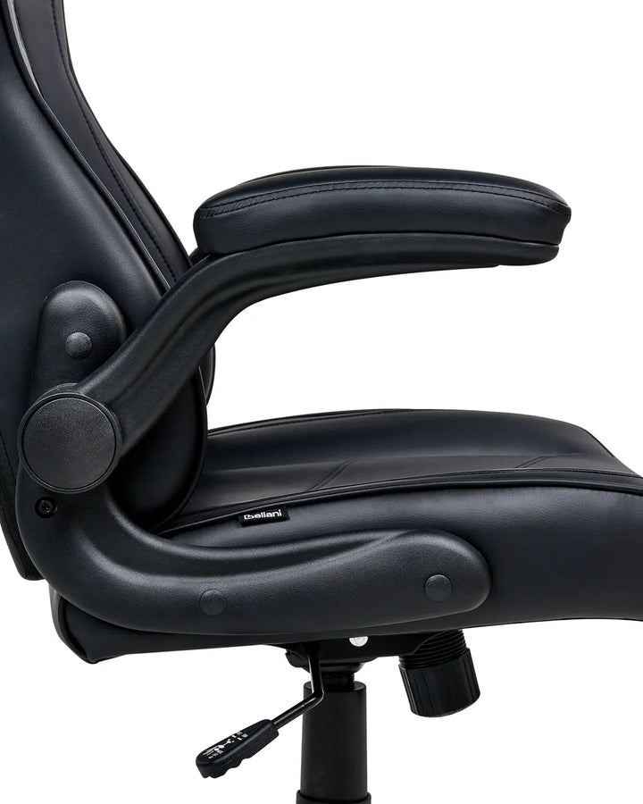 Office Chair Faux Leather Black Lollie