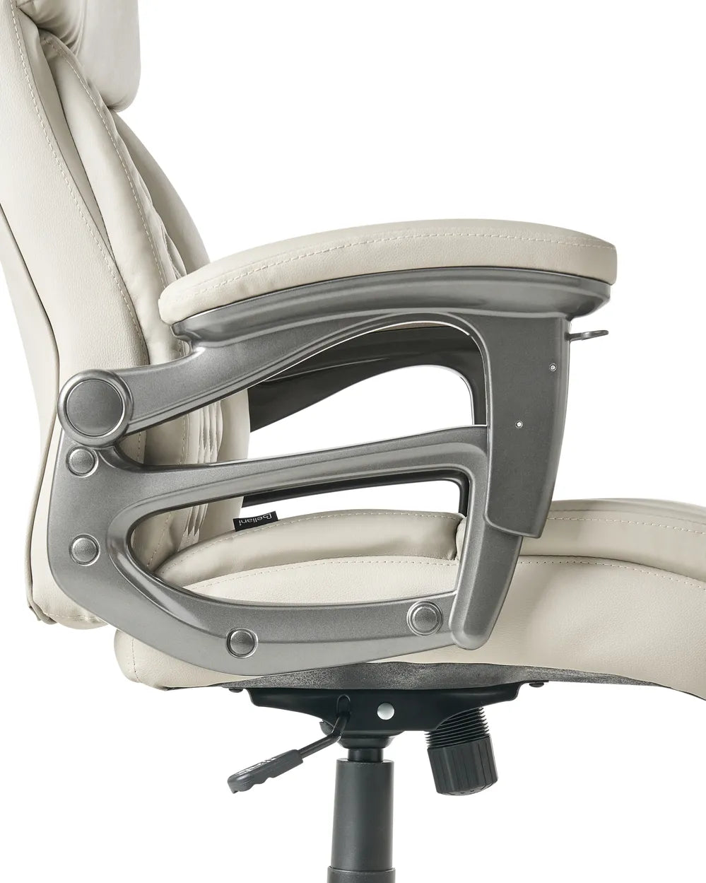 Executive Chair Faux Leather Beige Whitney