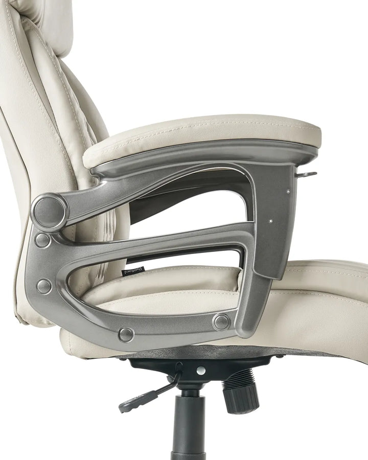 Executive Chair Faux Leather Beige Whitney