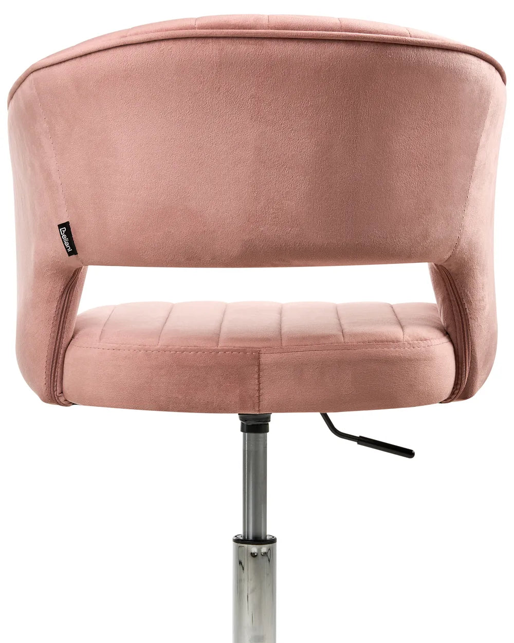 Desk Chair Velvety Fabric Pink Oliver