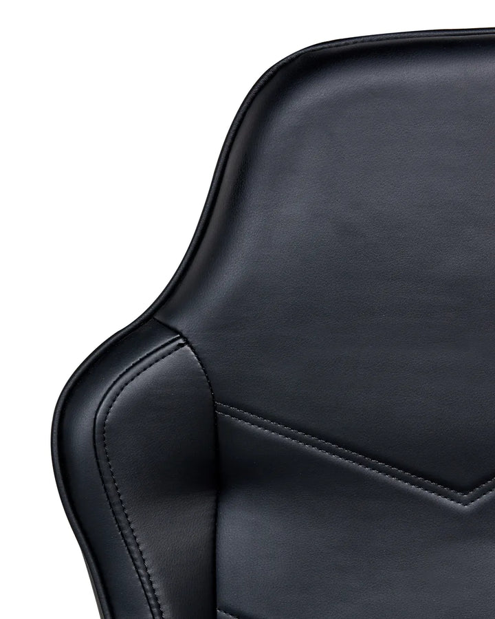 Office Chair Faux Leather Black Lollie