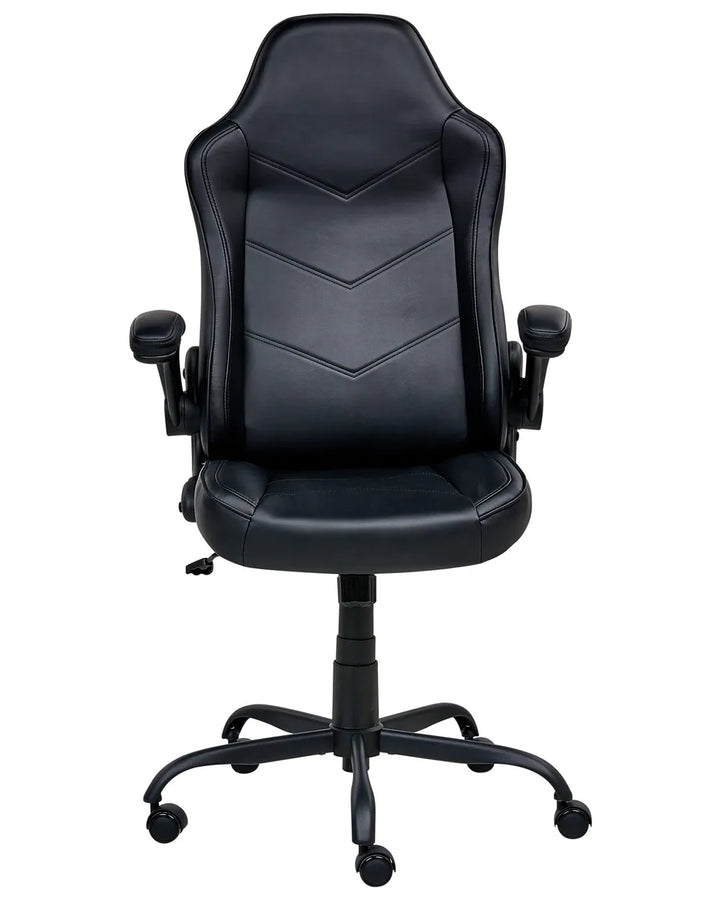 Office Chair Faux Leather Black Lollie