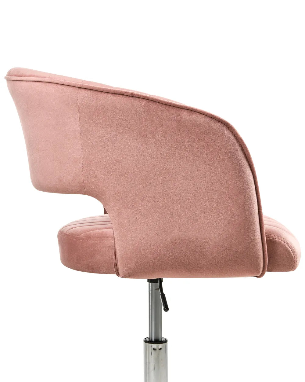 Desk Chair Velvety Fabric Pink Oliver