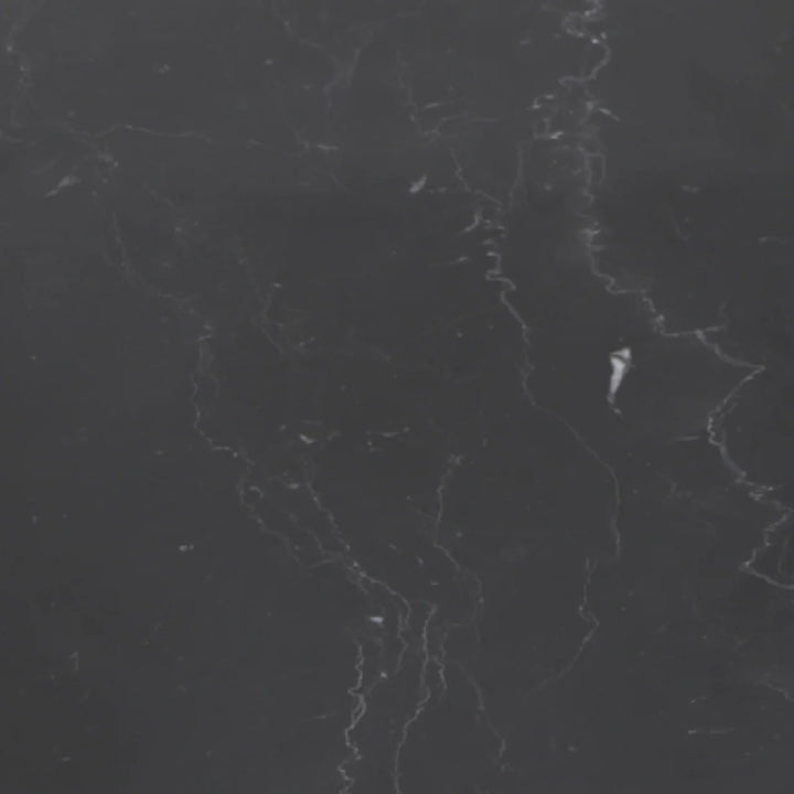 Pepper Black Marble Drum Side Table