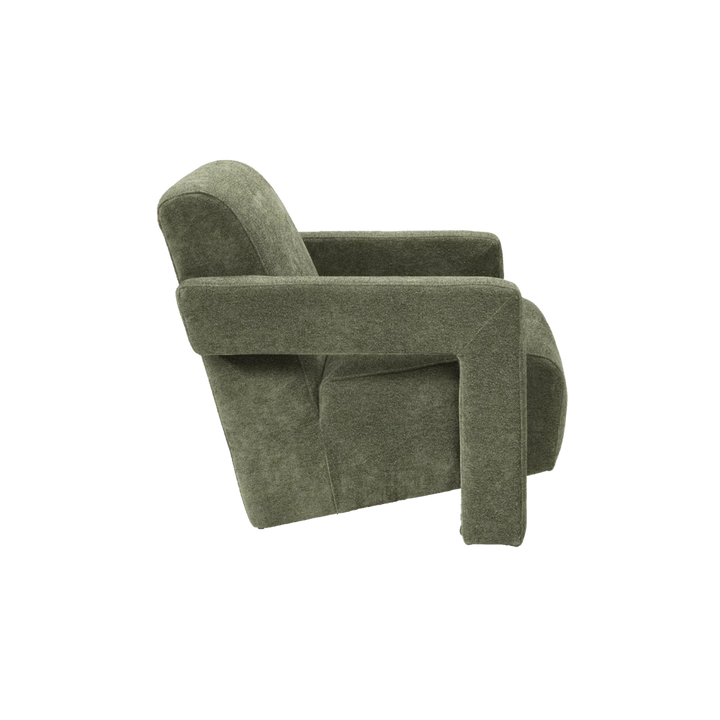 Apex Angular Armchair - Soft Weave Olive