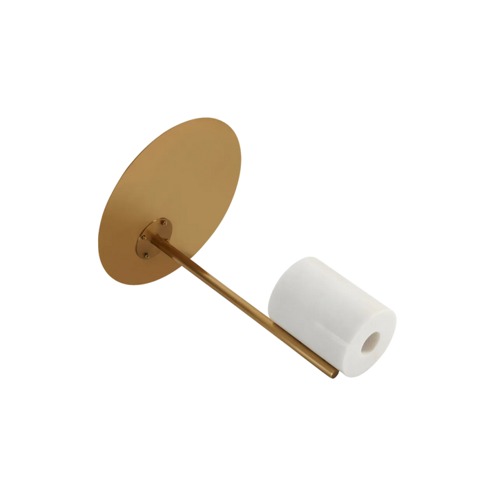 Violet White Marble & Gold Side Table