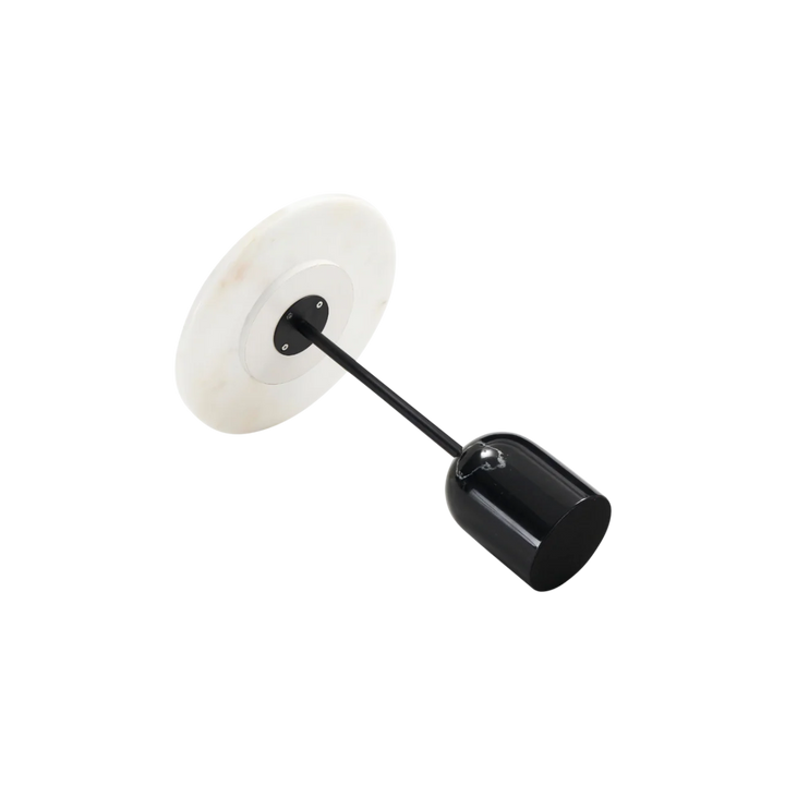 Thyme White Marble Round Side Table