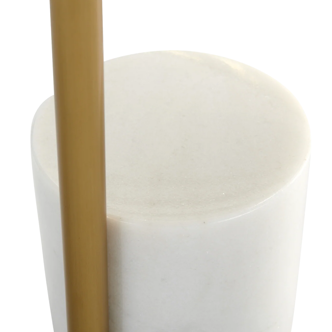 Violet White Marble & Gold Side Table