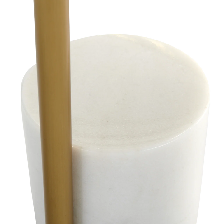 Violet White Marble & Gold Side Table