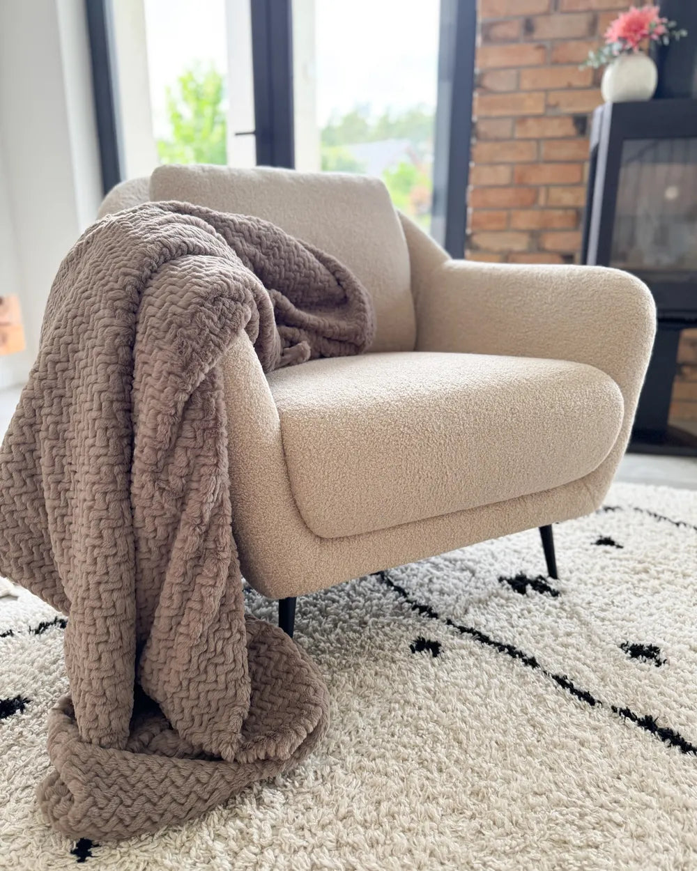 Armchair Boucle Beige Eamor