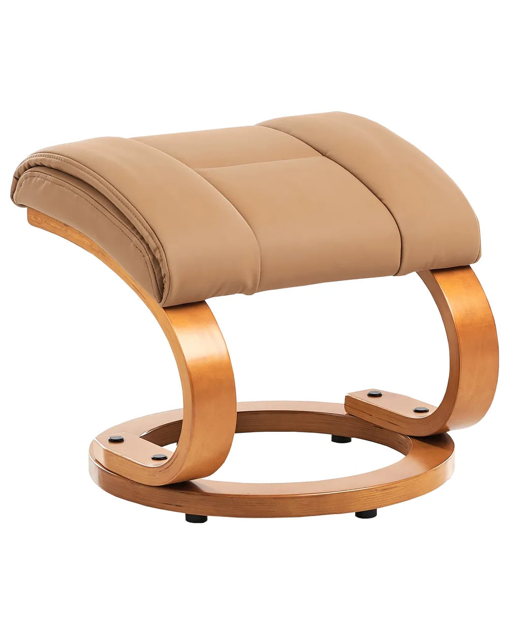 Massage Chair with Footstool Faux Leather Sand Beige Silton