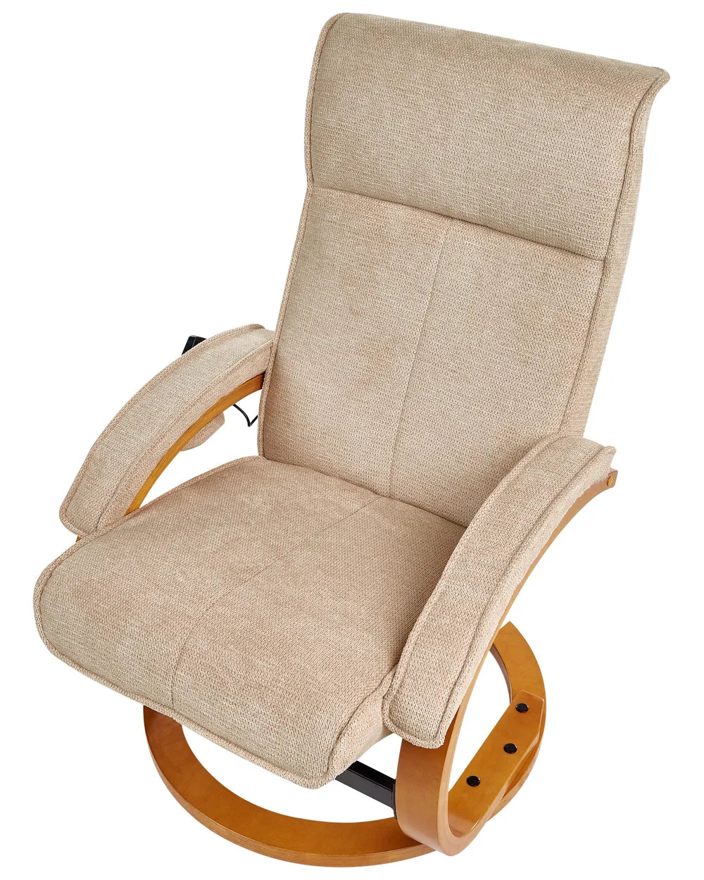 Massage Chair with Footstool Fabric Beige Arliana