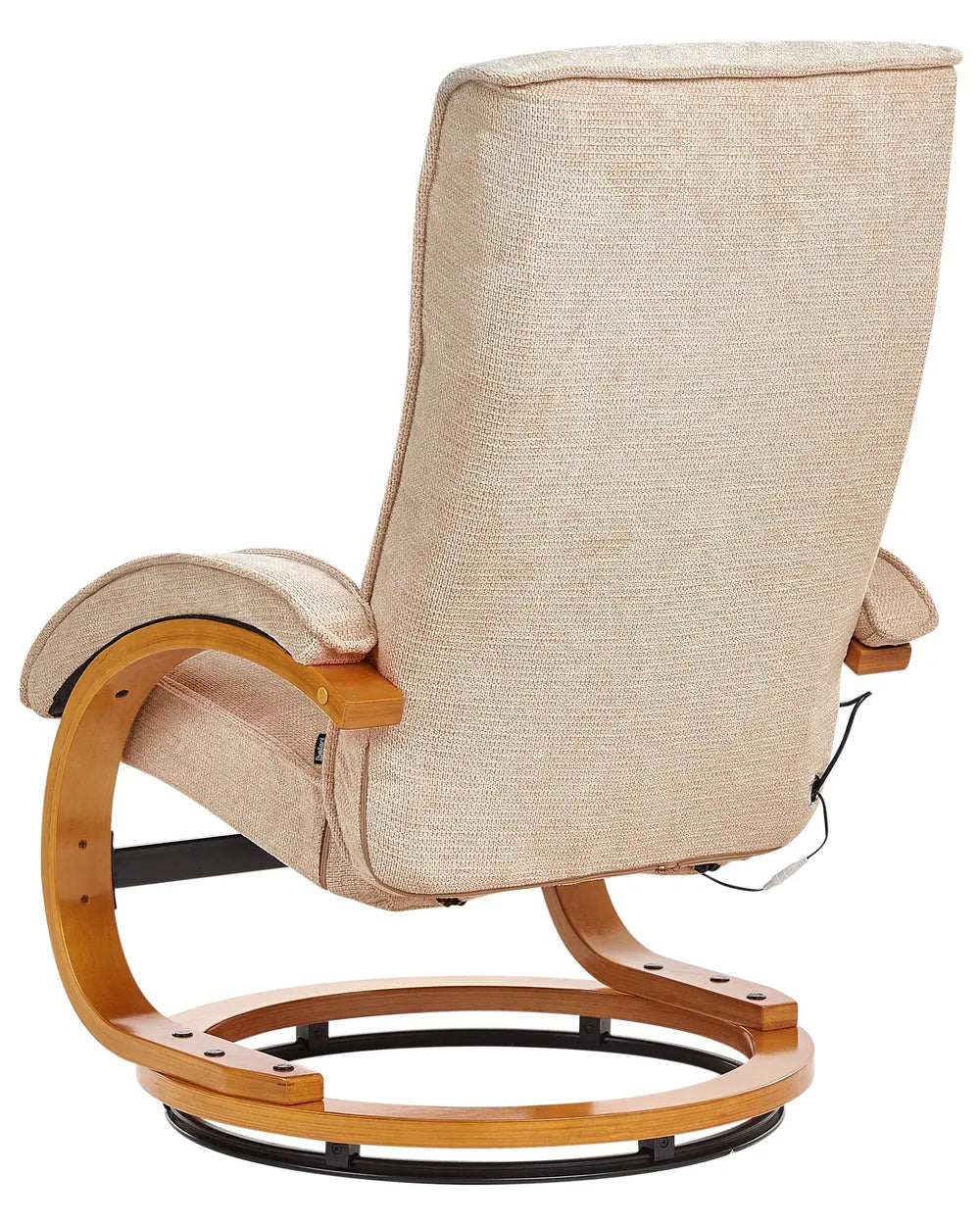 Massage Chair with Footstool Fabric Beige Arliana