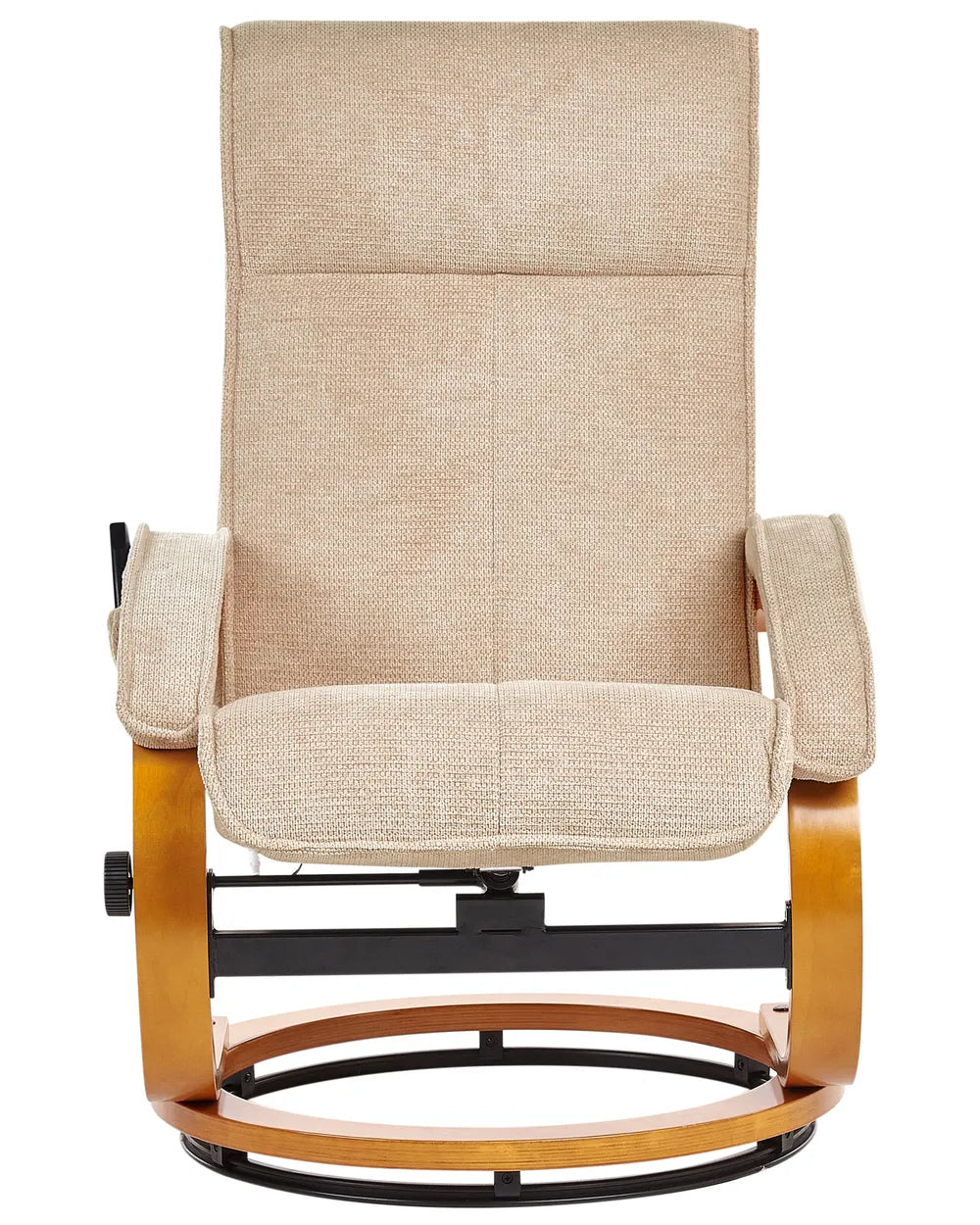 Massage Chair with Footstool Fabric Beige Arliana